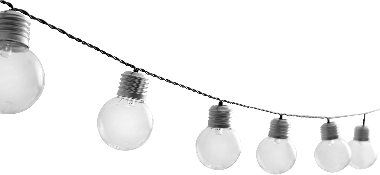ESSENTIALS 21207 Solar Powered Globe String Lights20 Bulbs