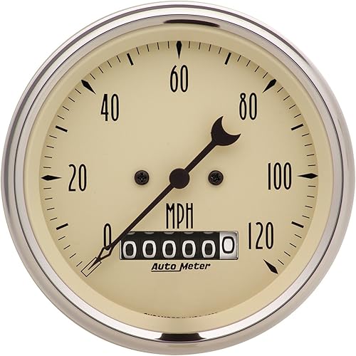 Auto Meter 1879 Velocímetro eléctrico programable beige antiguo