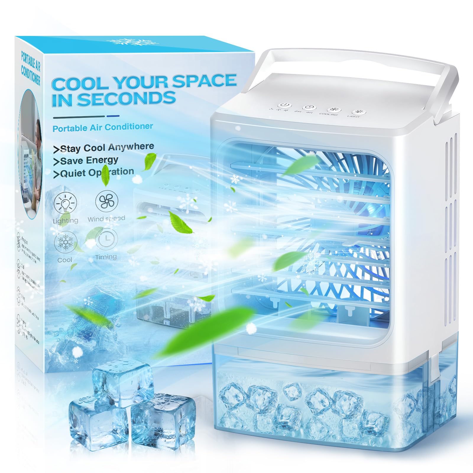 Photo 1 of Portable Air Conditioners, 2 Spray Ports 3 Speeds Mini Air Conditioner Fan