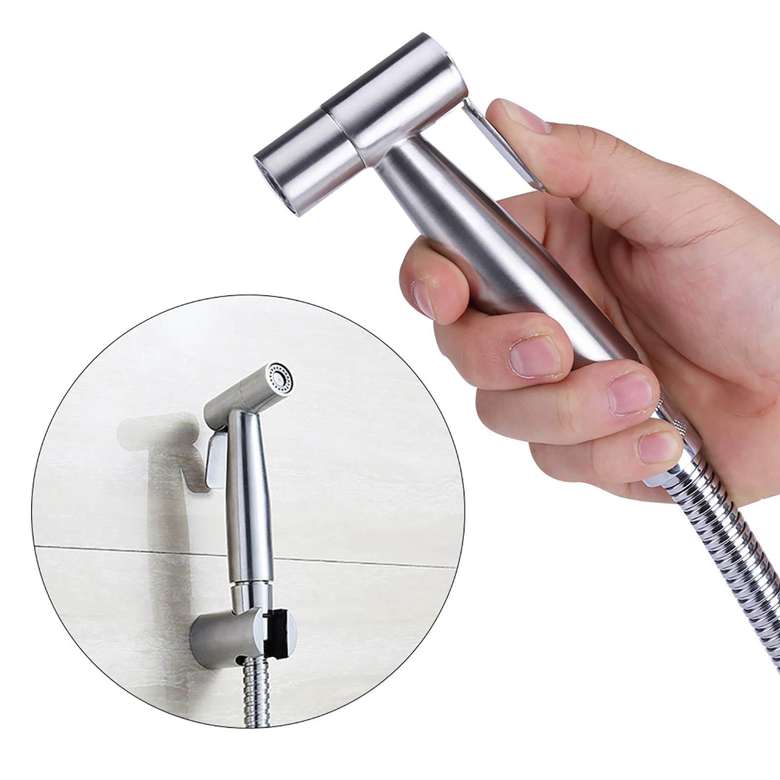 Ręczny Bidet Opryskiwacz toaletowy Zestaw natryskowy Prysznic łazienkowy Spray ze stali nierdzewnej do higieny osobistej