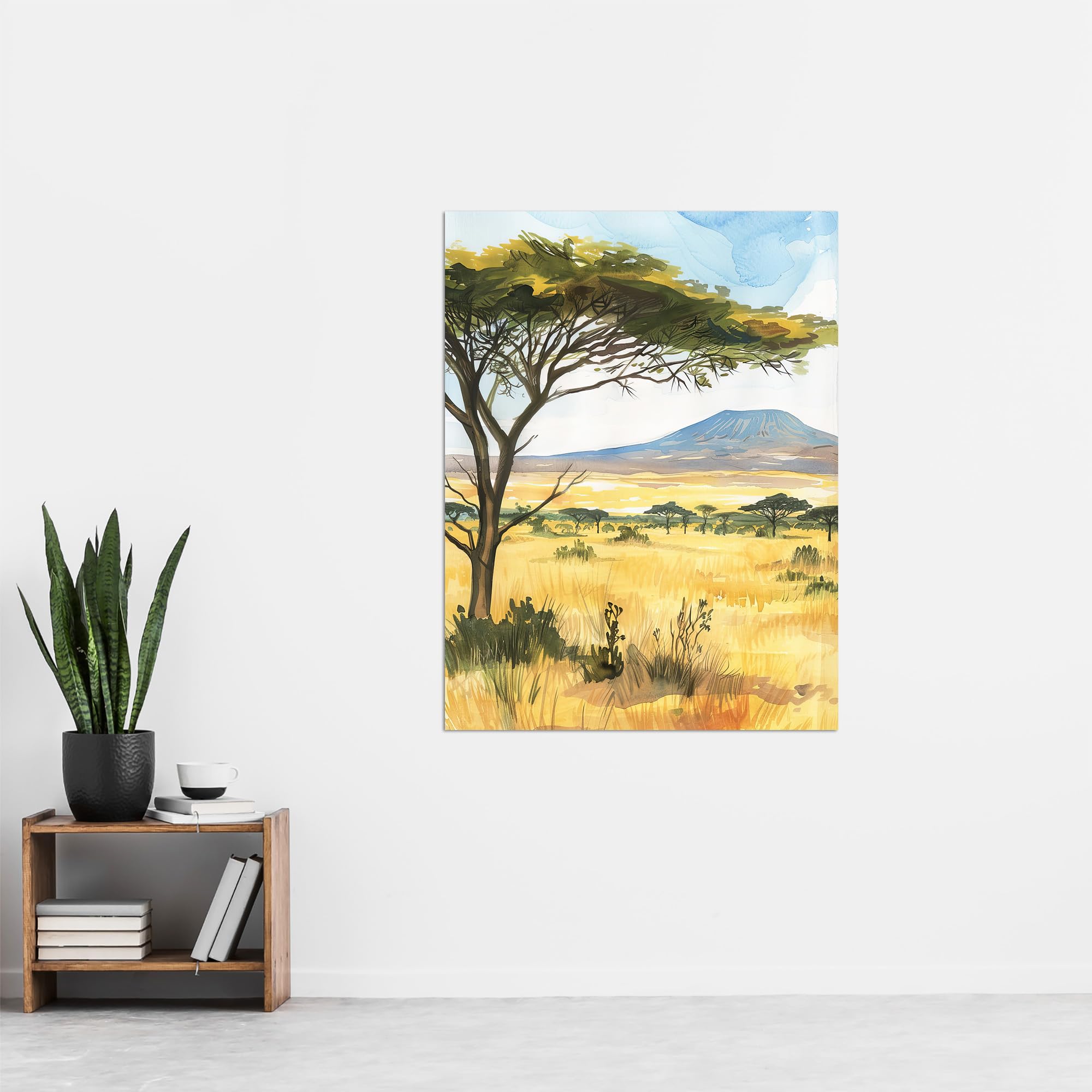 Artery8 Mount Kilimanjaro Savanna Tanzania Landscape Living Room Extra Large XL Wall Art Poster Print, Unframed 24X32", 81L x 61W cm - Image 4