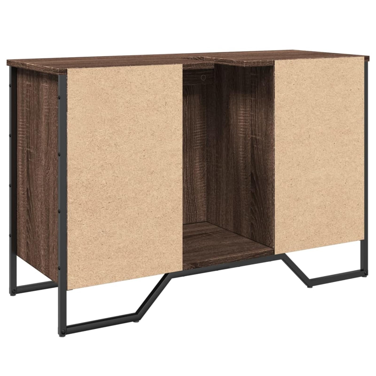 Szafka pod umywalkę, brązowa, imitacja dębu, materiał drewnopochodny, 91 x 35 x 60 cm, meble łazienkowe do nowoczesnej łazienki