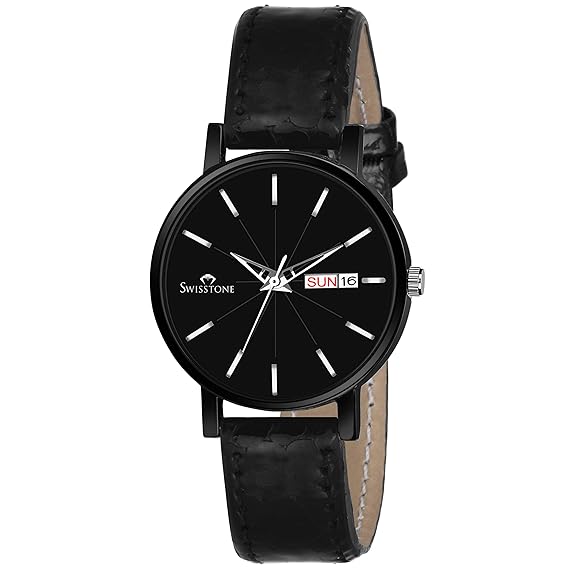 SWISSTONE Analogue Womens Watch (Black Dial Black Colored Strap)