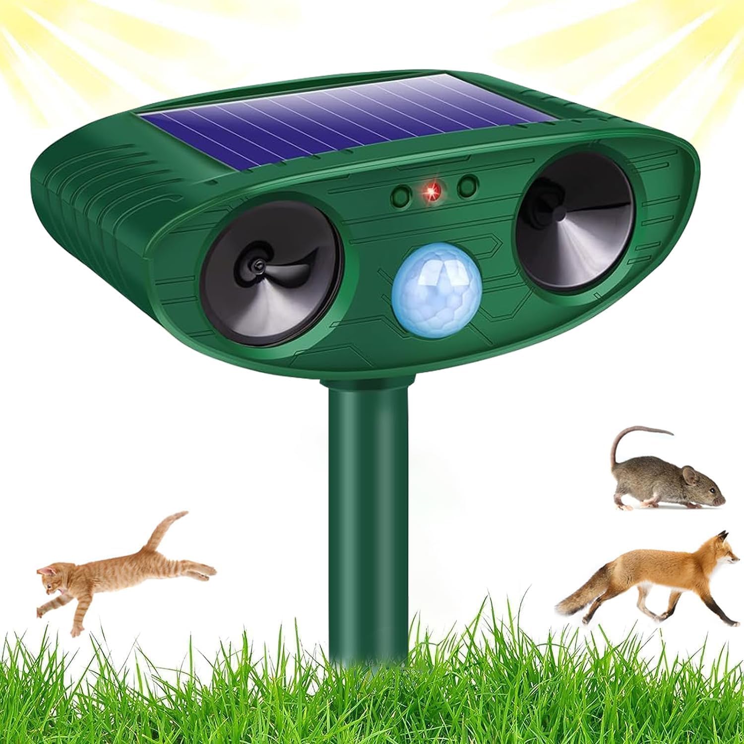 Joomouney Cat Repellent Gardens for UK,Ultrasonic Cat Deterrent Garden