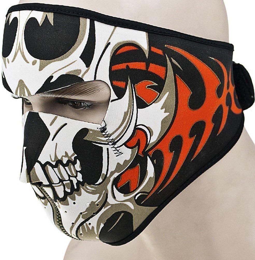 Outdoor Sport Mask Skull Neoprene Headwear Half Warm Face