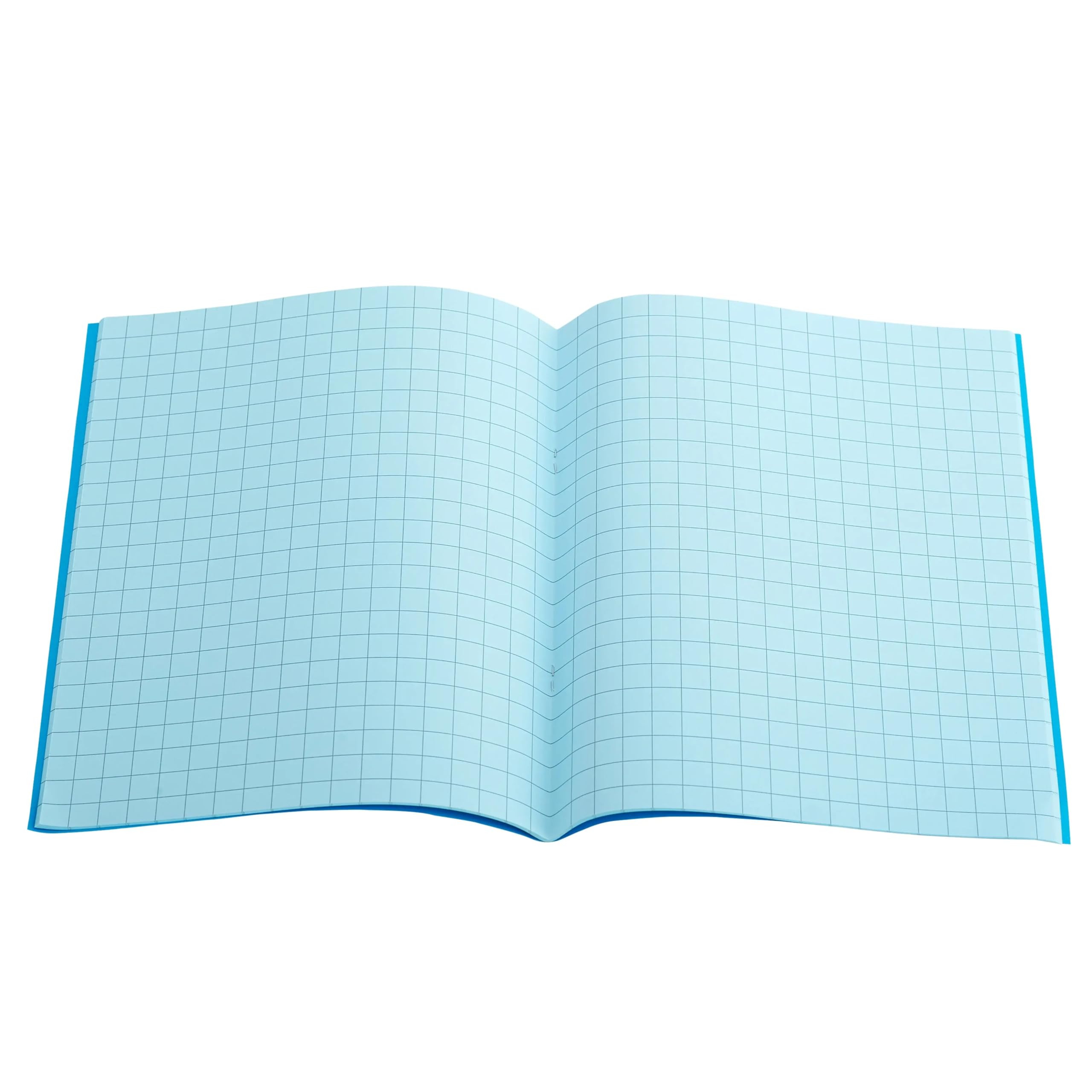 The Dyslexia Shop 9" x 7" - 10mm Squared Coloured Paper Exercise Book Aqua/Pack of 10
