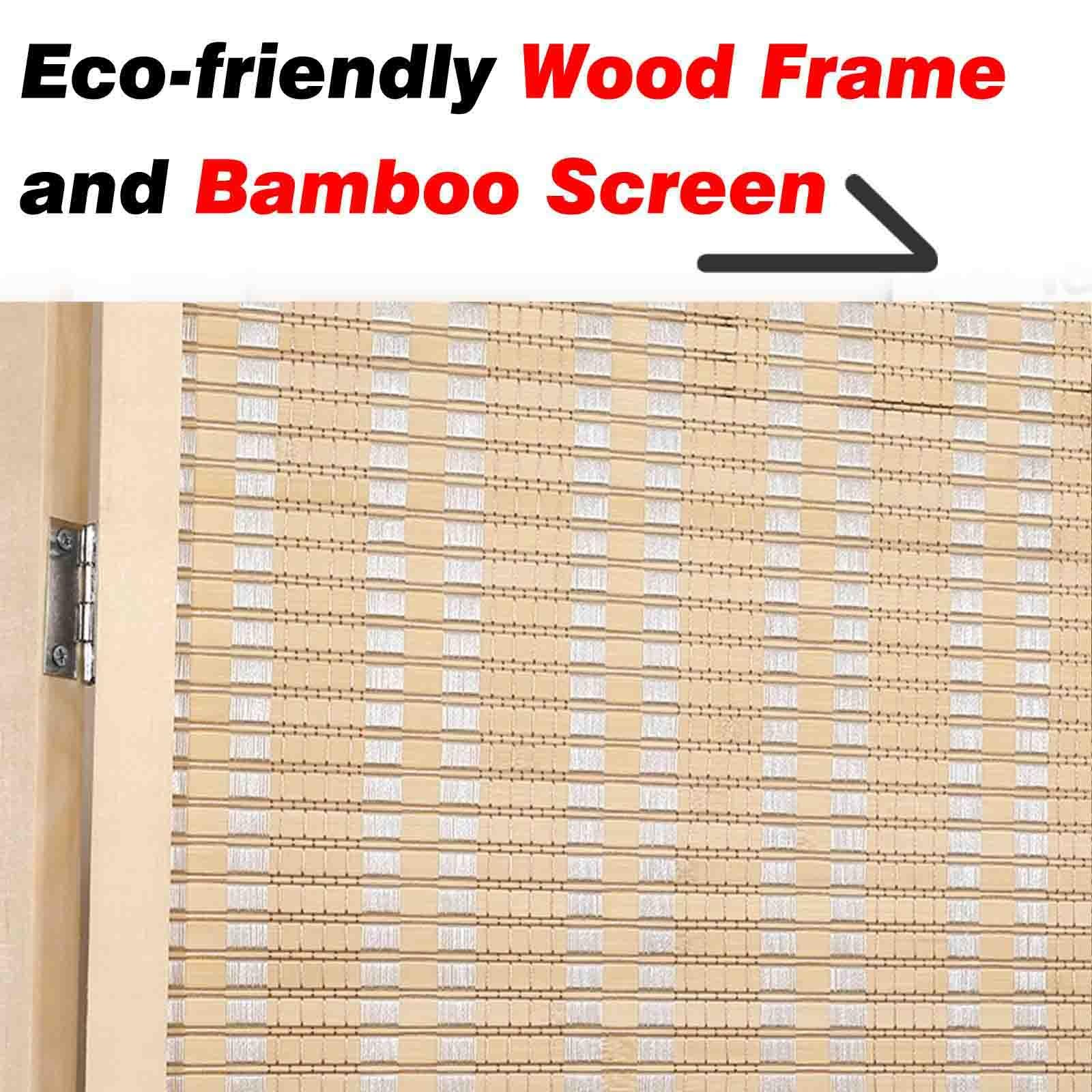 ZAQYCM Paravent Interieur Paravent De Séparation Basse en Bois 60 80 100 120 150 170 180 200 CM De Haut, Cloisons Temporaires Pliantes Réglables Extra Longues 3 4 5 6 8 Panneaux(4 Panel,H 80cm/2.6ft