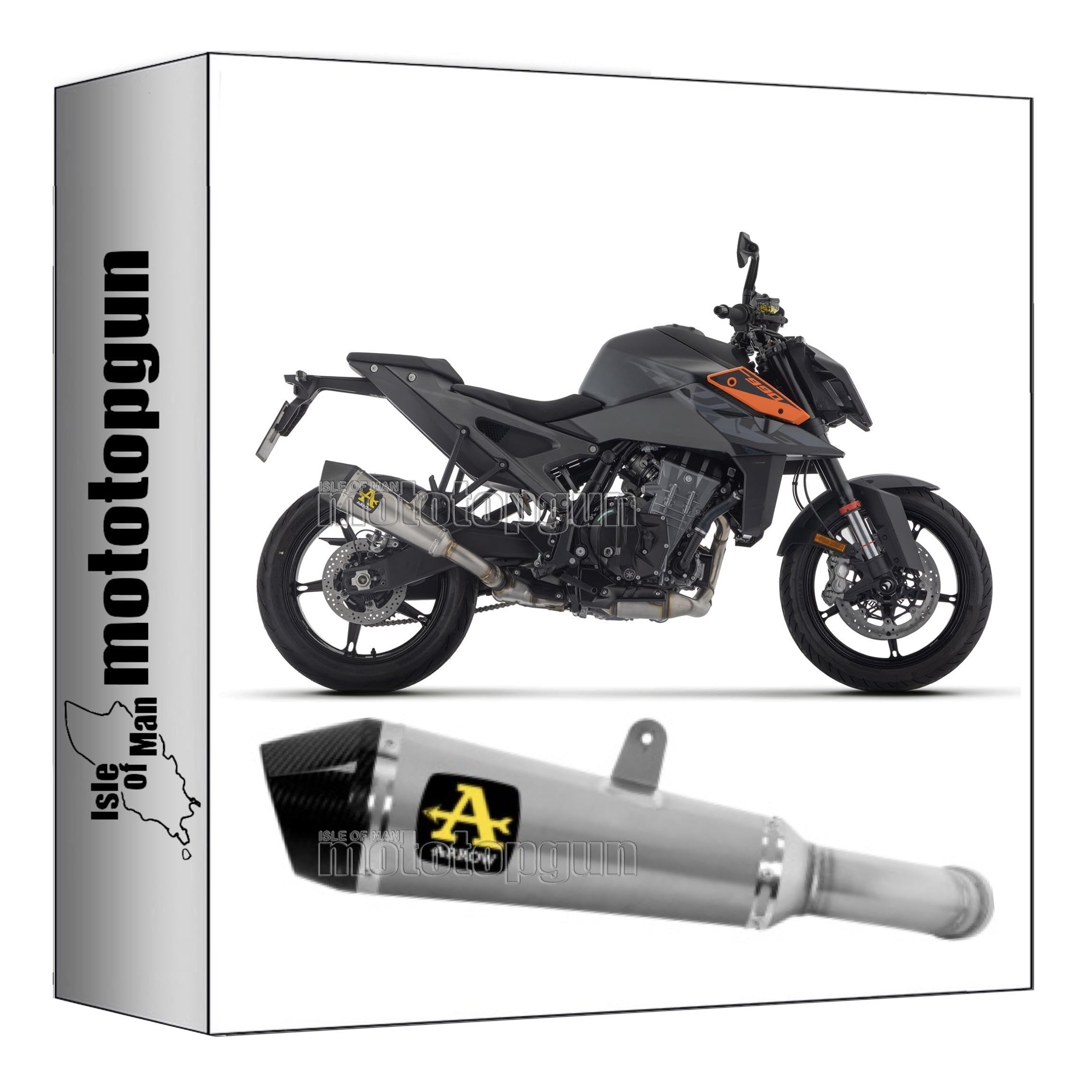 auspuff arrow x-kone aus titan mit endkappe aus carby kompatibel mit ktm duke 990 2024 mototopgun 71973xk