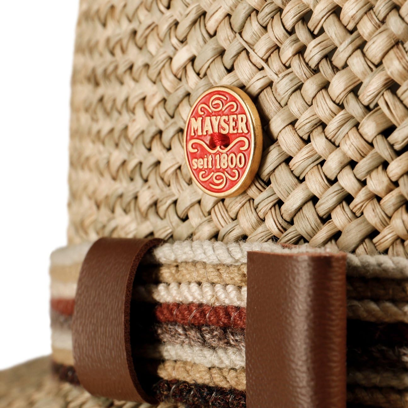 Mayser Sombrero de Paja Calas Mujer/Hombre - Made in The EU Outdoor Bogart Sol Verano Primavera/Verano