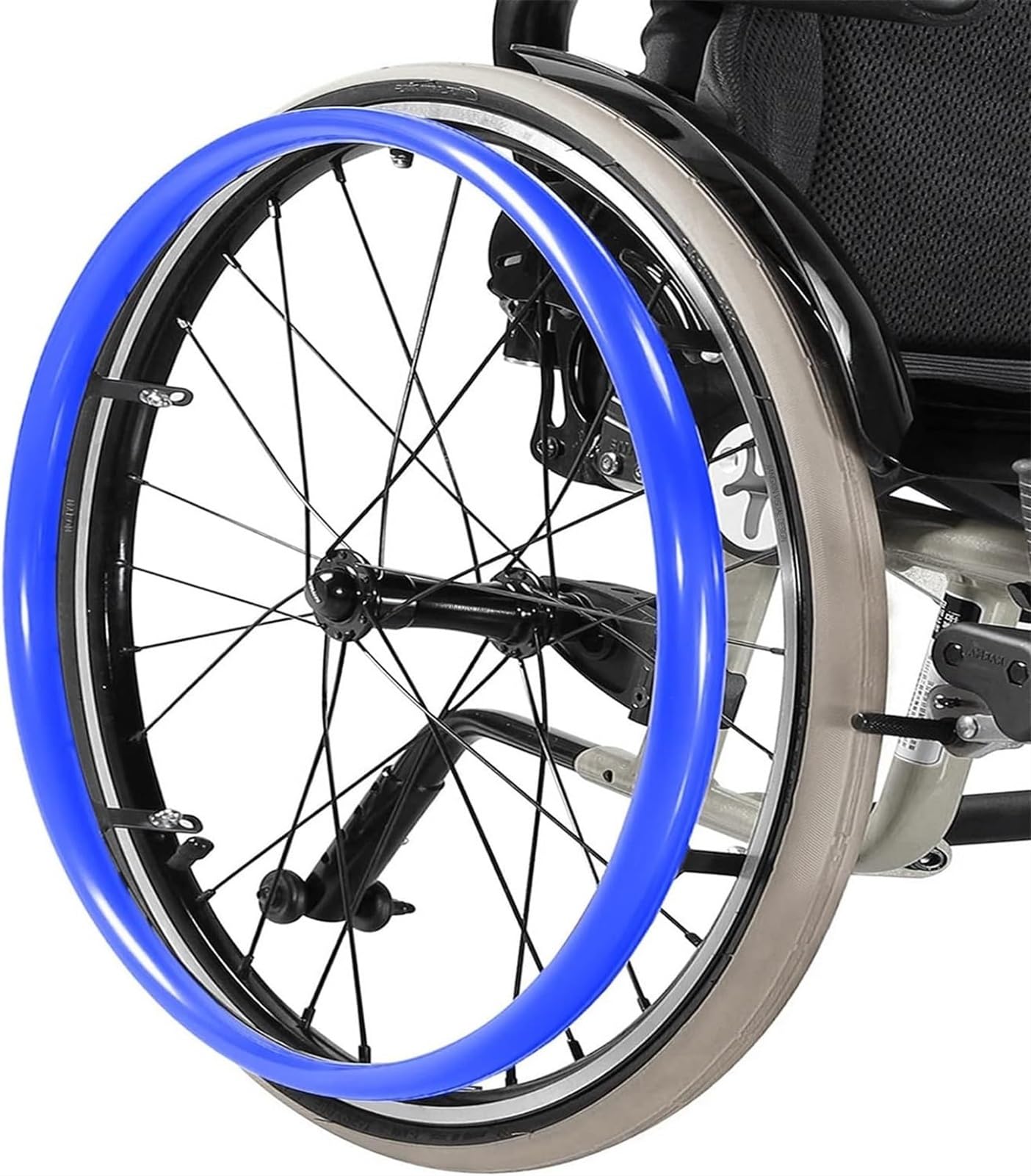 1 par de Fundas para sillas de Ruedas de 24 Pulgadas, Cubiertas de Silicona para Llantas de Empuje para sillas de Ruedas, Antideslizantes, Resistentes al Desgaste, Cubiertas para Aros para sillas de