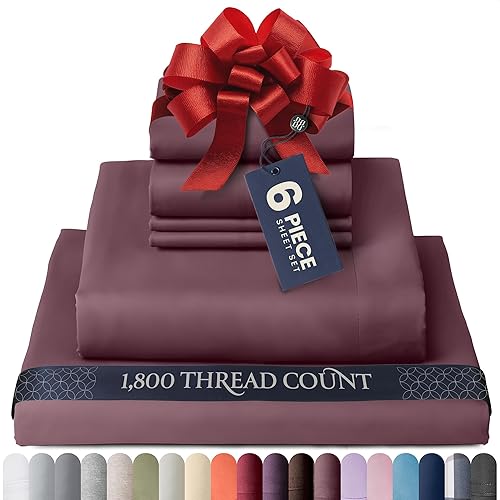 Miniatura 11 de BELADOR Juego de Sábanas Suaves como Seda Tamaño Full - Sábanas de Cama de Lujo de 6 Piezas para Cama Tamaño Full, Sábanas de Bolsillo Profundo