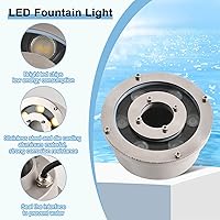 Vista 2 de Luz de fuente LED Luz subacuática Estanque Luces Blanco Cálido DC12V IP68 Impermeable Sumergible Luz para Estanque de Fuente de Jardín
