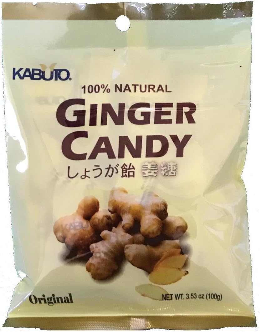 Kabuto 100% Natural Ginger Candy Chews, 3.53 oz (Pack of 1)