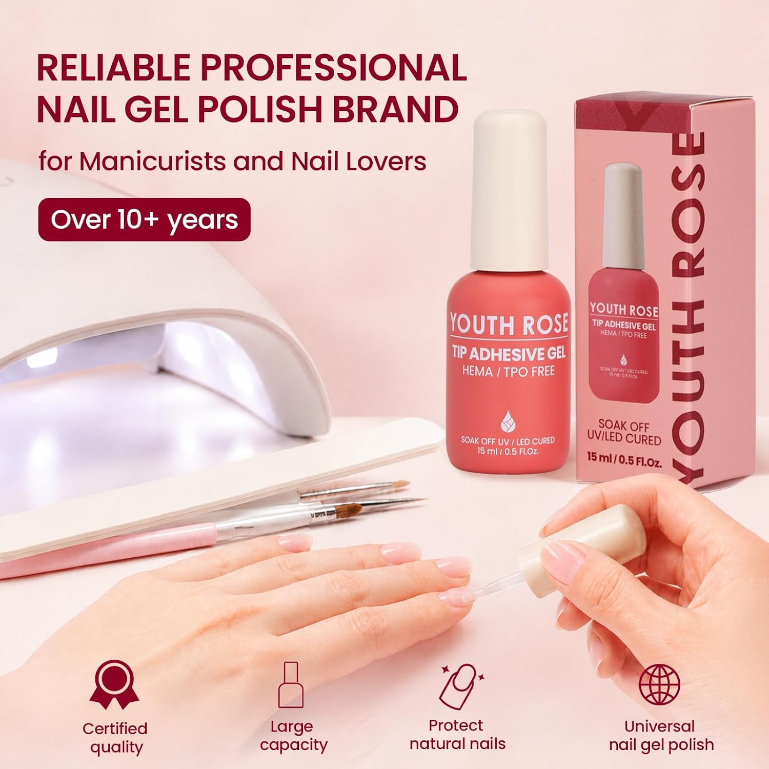 Hema&TPO Free15ml Gel Nail Glue for Acrylic Nail Tips