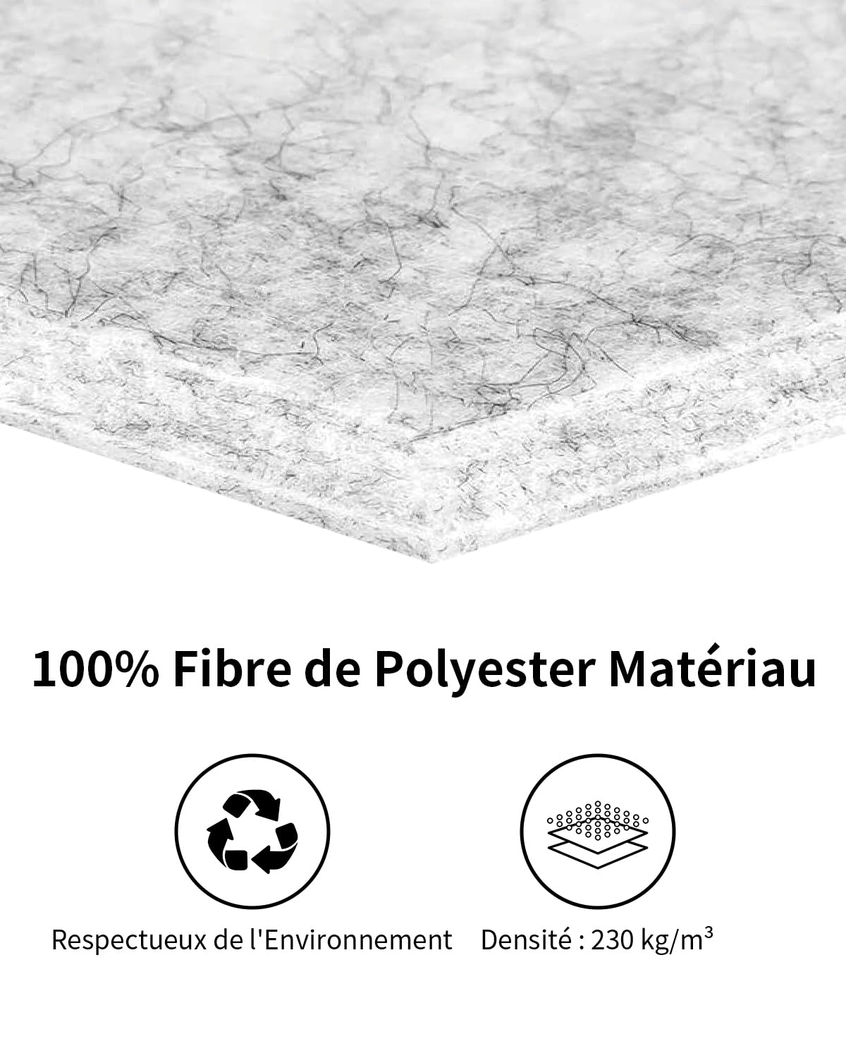 36 Pièces Panneaux Acoustiques Autocollants, Panneaux Acoustiques Absorbants Haute Densité, Traitement Acoustique et Décoration Murale pour Studio d'Enregistrement, 30x30x0.9cm, Blanc