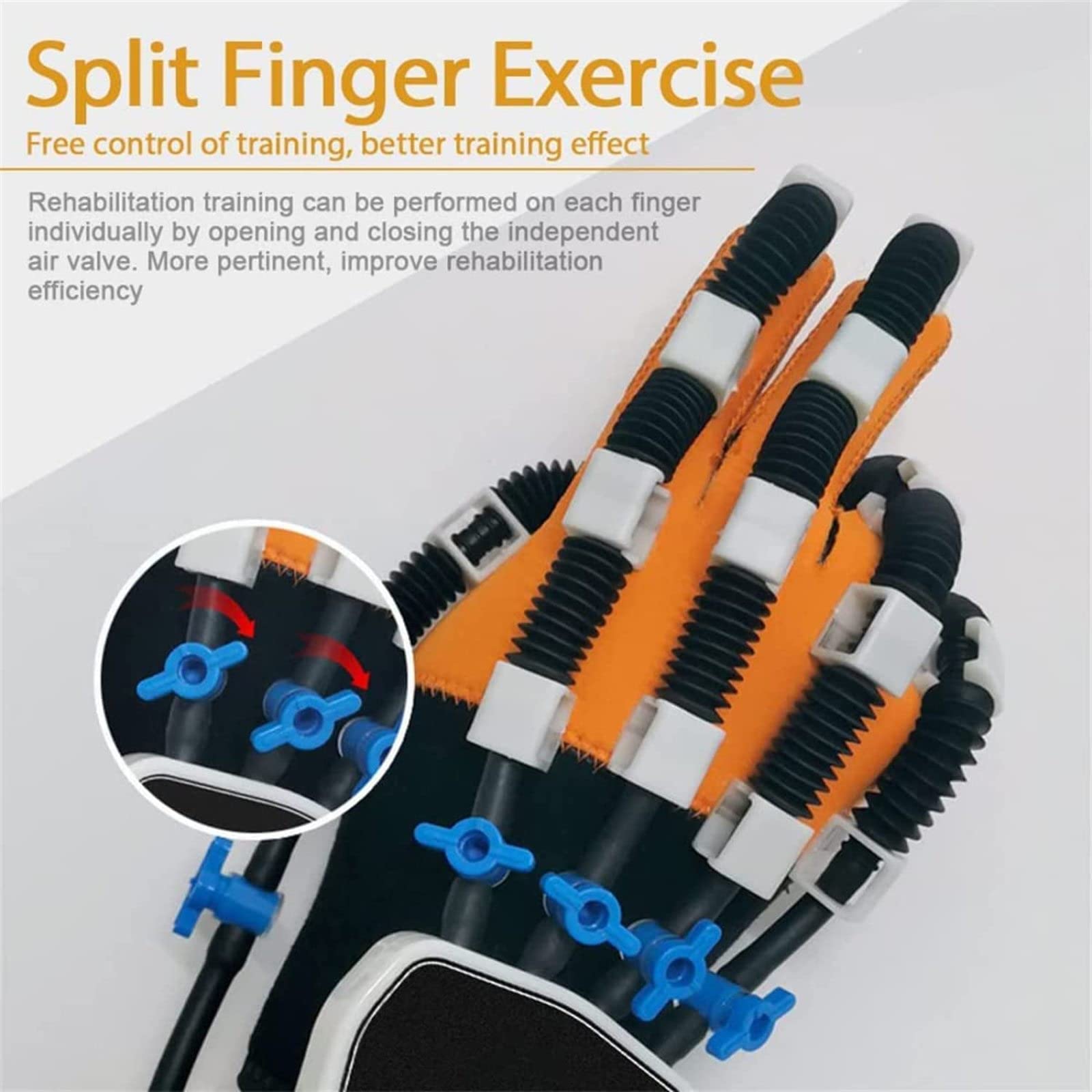 Protector de férula de Mano para Entrenamiento de Dedos, Entrenamiento Manual de exoesqueleto para recuperación de función de Mano de hemiplejía de Carrera
