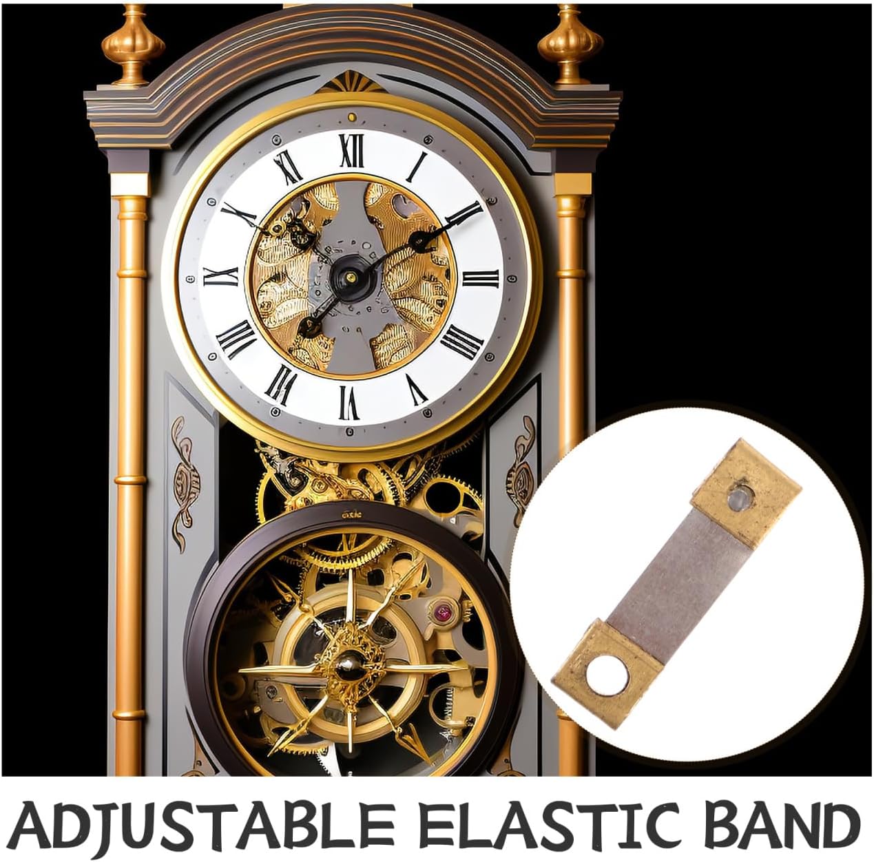 Cabilock 10 x Pendulum Suspension Springs for Floor Clock Mechanical Clock Repair Replacement Parts Metal Springs for Alarm and Wall Silent and