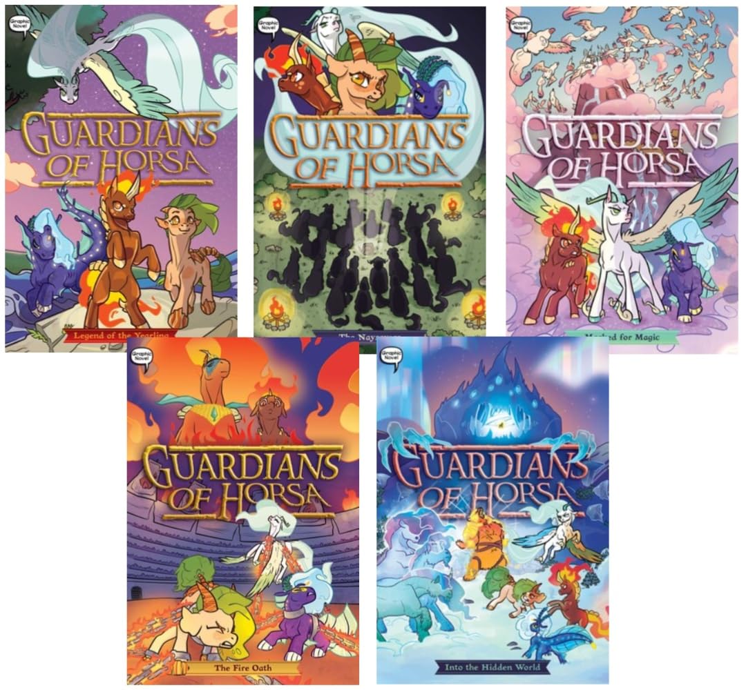 Guardians of Horsa Series 5 Books Set - Legend of the Yearling, The Naysayers, Marked for Magic, The Fire Oath, Into the Hidden World