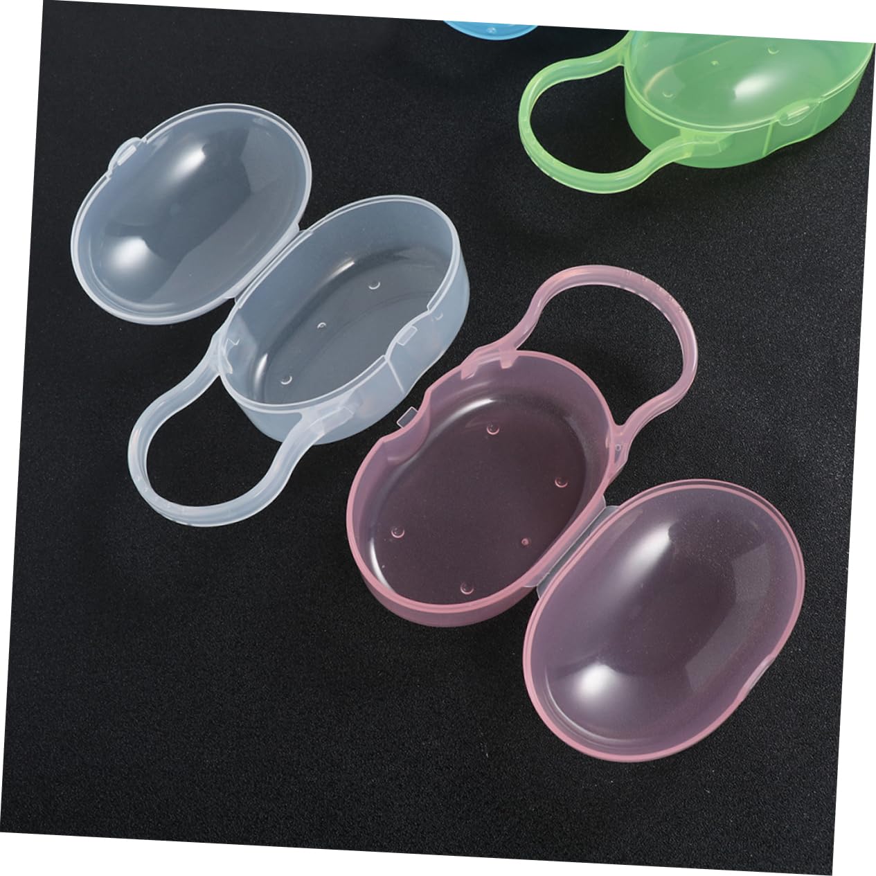 15pcs Portable Pacifier Holder Case Pacifier Storage Box Dust Soother Container for Newborns Made of Safe Material Colors