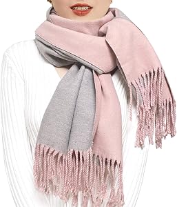 Woogwin Winter Cashmere Scarf Wool Pashmina Shawls for Women Long Warm Thick Reversible Scarves