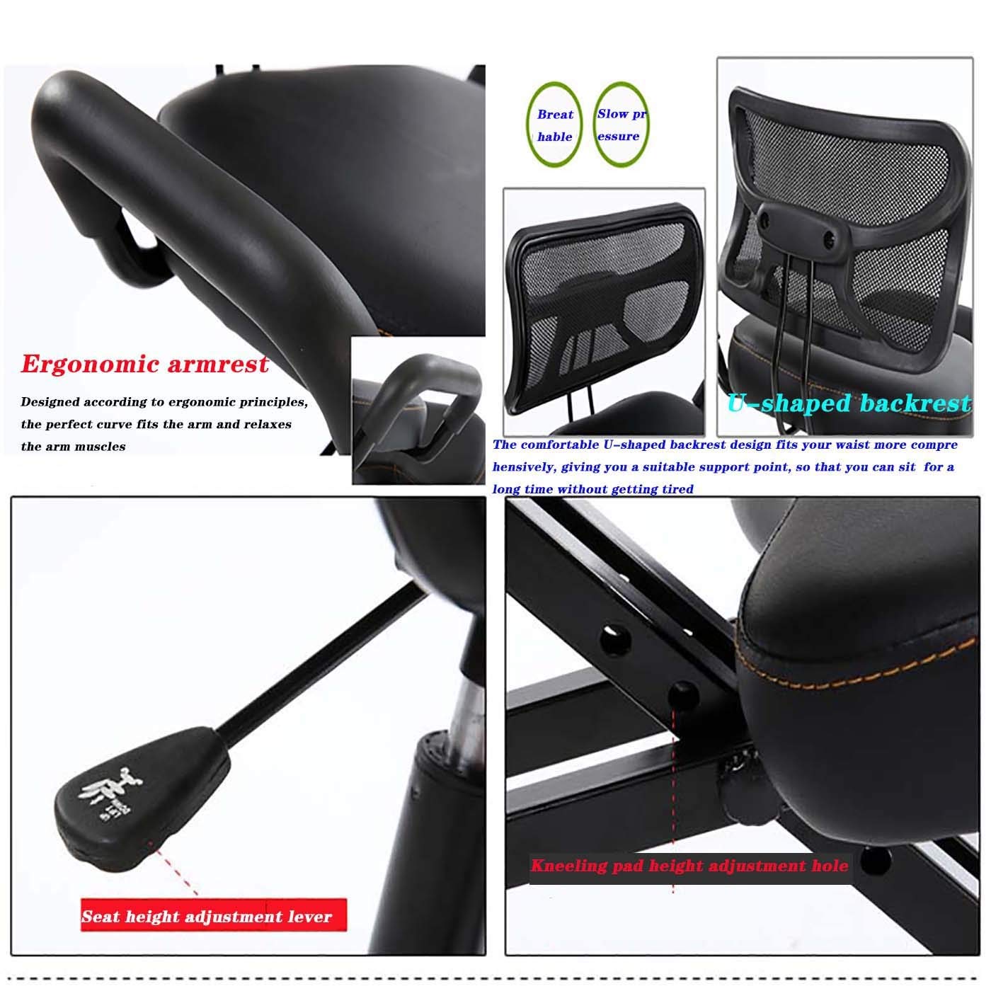 Amazon｜姿勢矯正 椅子 折りたたみ オ人間工学 ニーリングチェア