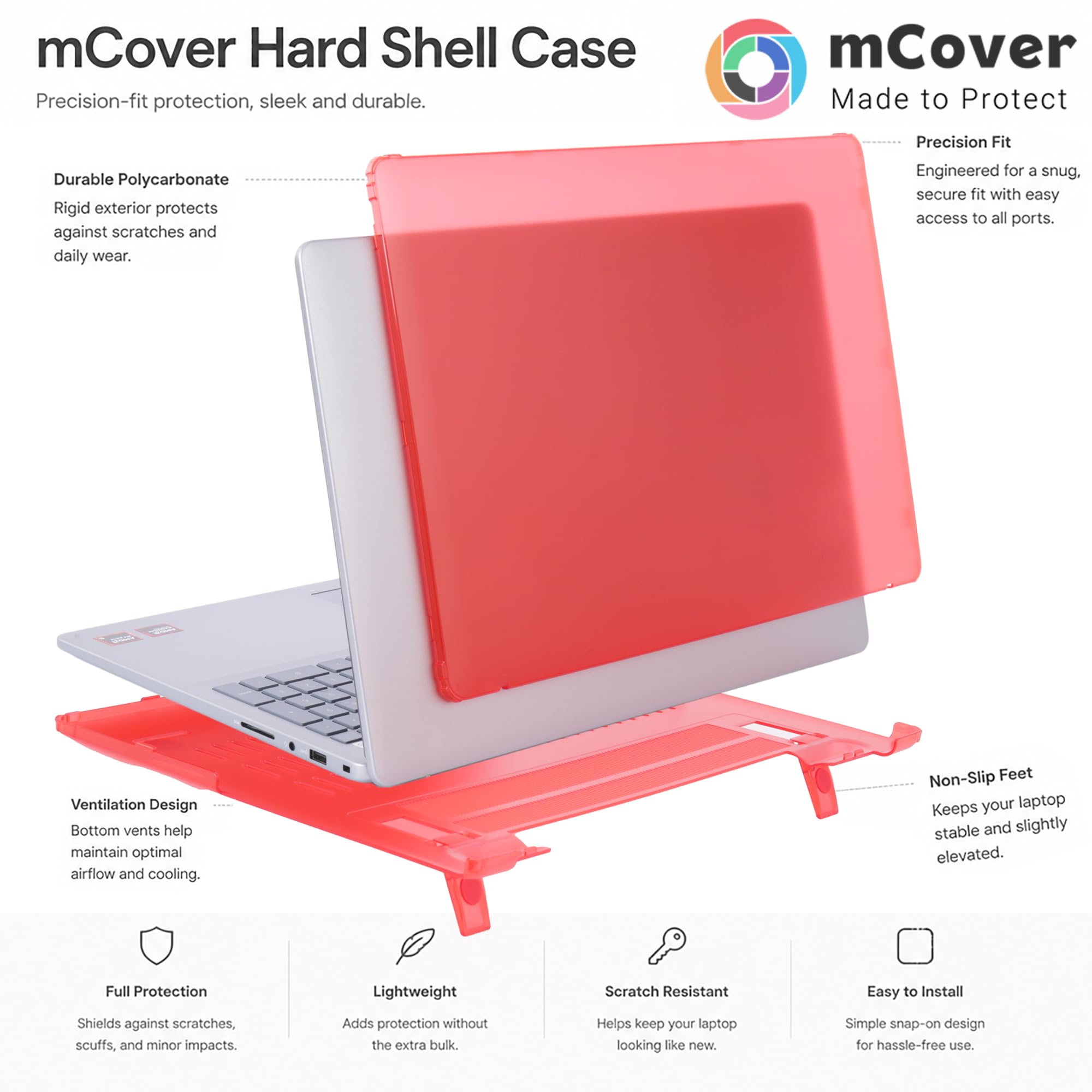 mCover Custodia compatibile solo con Dell Inspiron 16 5640 5645 serie 2024 ~ 2025 da 16 pollici PC portatili Windows a conchiglia (non compatibile con altri modelli Dell), trasparente