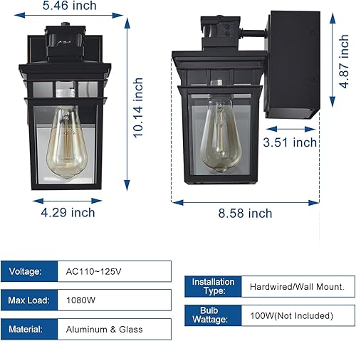 Miniatura 4 de Luces para exteriores con sensor de movimiento del atardecer al amanecer, con salida GFCI, certificación ETL, antioxidante, 3 modos de iluminación,