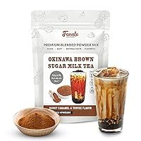 Vista 1 de Fanale Té en polvo con leche de azúcar morena Okinawa prémium Polvo saborizante de té de burbujas, perfecto para hornear, batidos y bebidas, 2.2