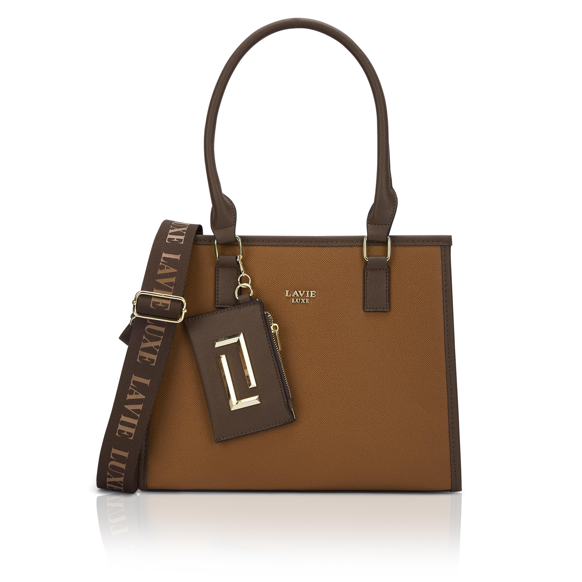 Women's Duo Quad Medium Solid Tonal Satchel Handbag for Women | Satchel Bag for Women Work | Ladies purse | Stylish Shoulder Bag | Ladies Gift-image-47