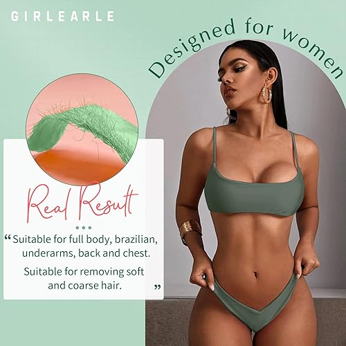 Miniatura 5 de Cuentas de cera (1 libra) para depilación  Fórmula de aloe vera, perfecta para pieles sensibles, cejas, bikini brasileño, piernas, depilación facial