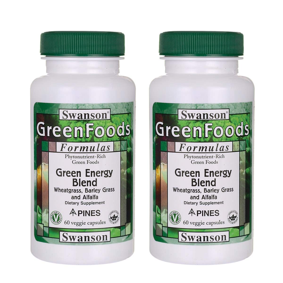 SwansonGreen Energy Blend 60 Veg Capsules (2 Pack)