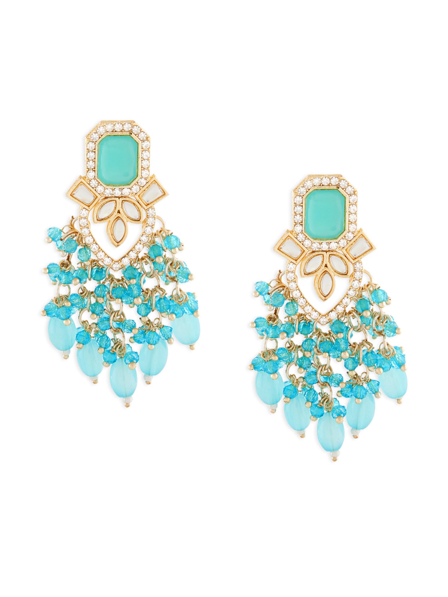 See full amazon price history chart for Zaveri Pearls Turquoise Blue Stone Cluster Beads & Austrian Diamonds Embellished Drop Earrings For Women-ZPFK17668 Zaveri Pearls Turquoise Blue Stone Cluster Beads & Austrian Diamonds Embellished Drop Earrings For Women-ZPFK17668 (B0D11DR2NX) Amazon Price History, Amazon Price Tracker