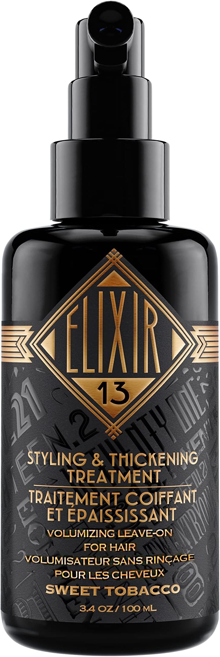 18.21 Man Made Elixir 13 Men's Styling and Thickening Treatment for Hair, Original Sweet Tobacco Volumizing Leave-on, 3.4oz