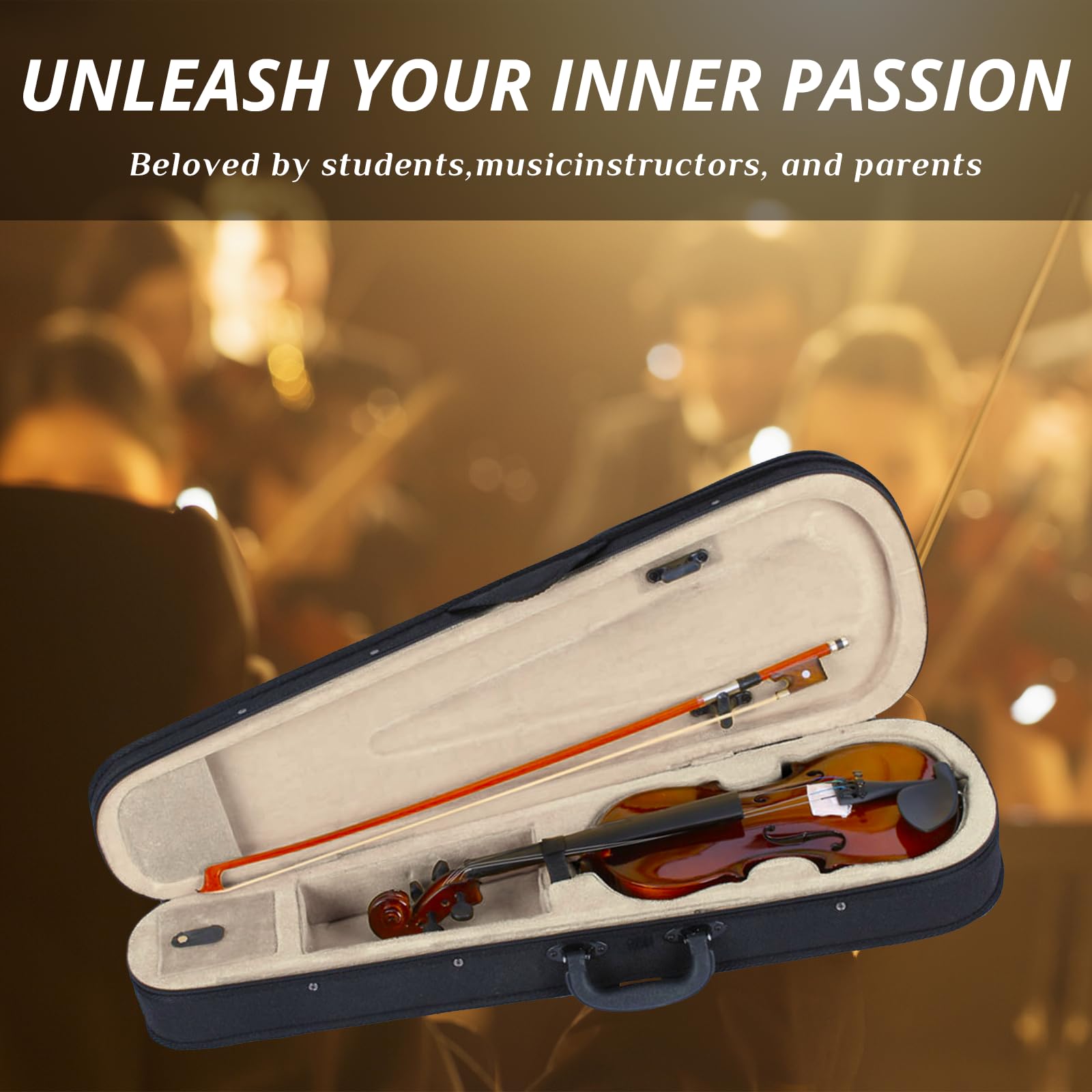 Ktaxon 1/4 Akustische Violine Kit für Anfänger | Fiddle für Schüler und Enthusiasten, mit Etui, Bogen, Kolophonium & Handbuch