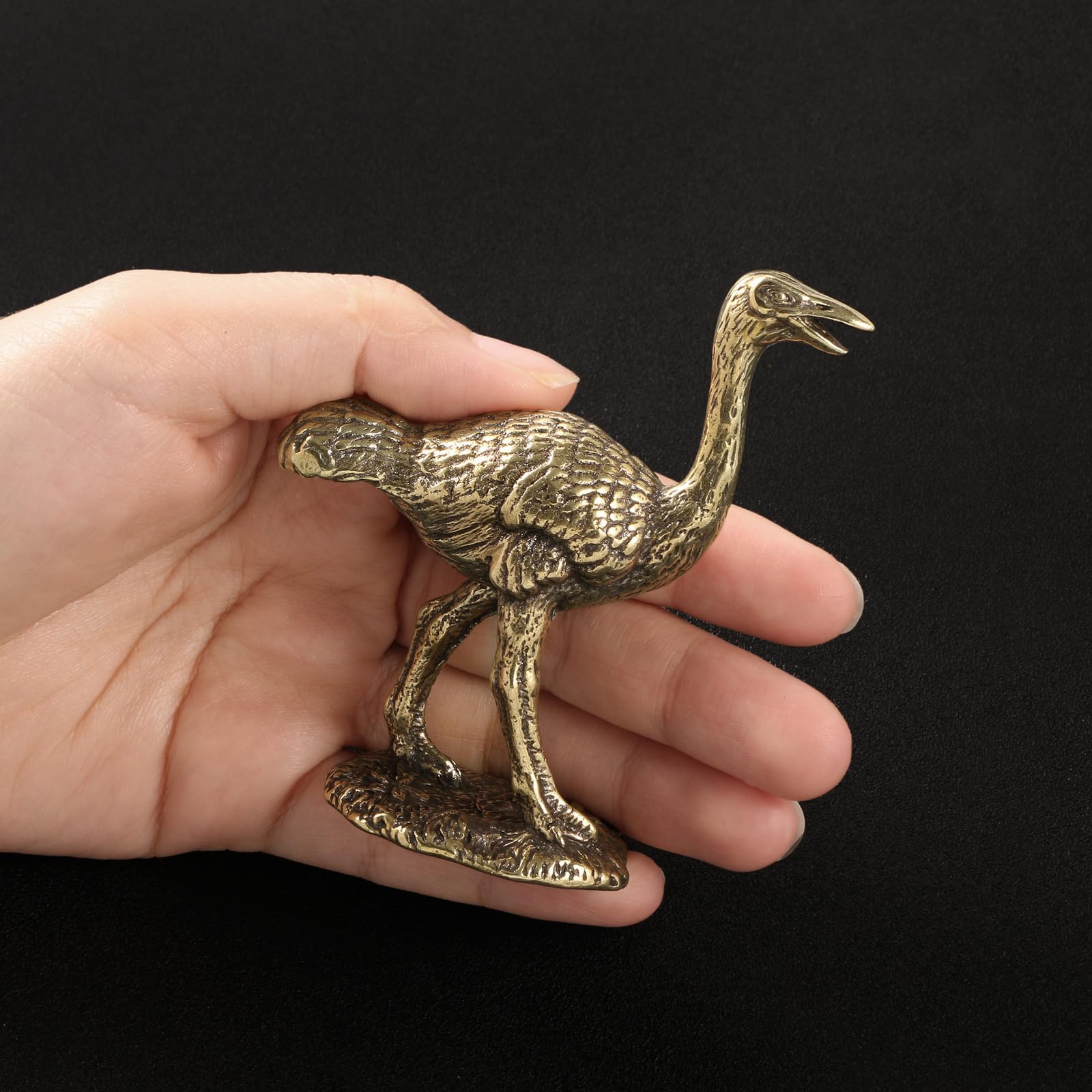 Petits Ornements en Laiton — Statues en Laiton de Style Rustique pour étagère ou Exposition sur étagère, Sculptures Vintage Faites Main
