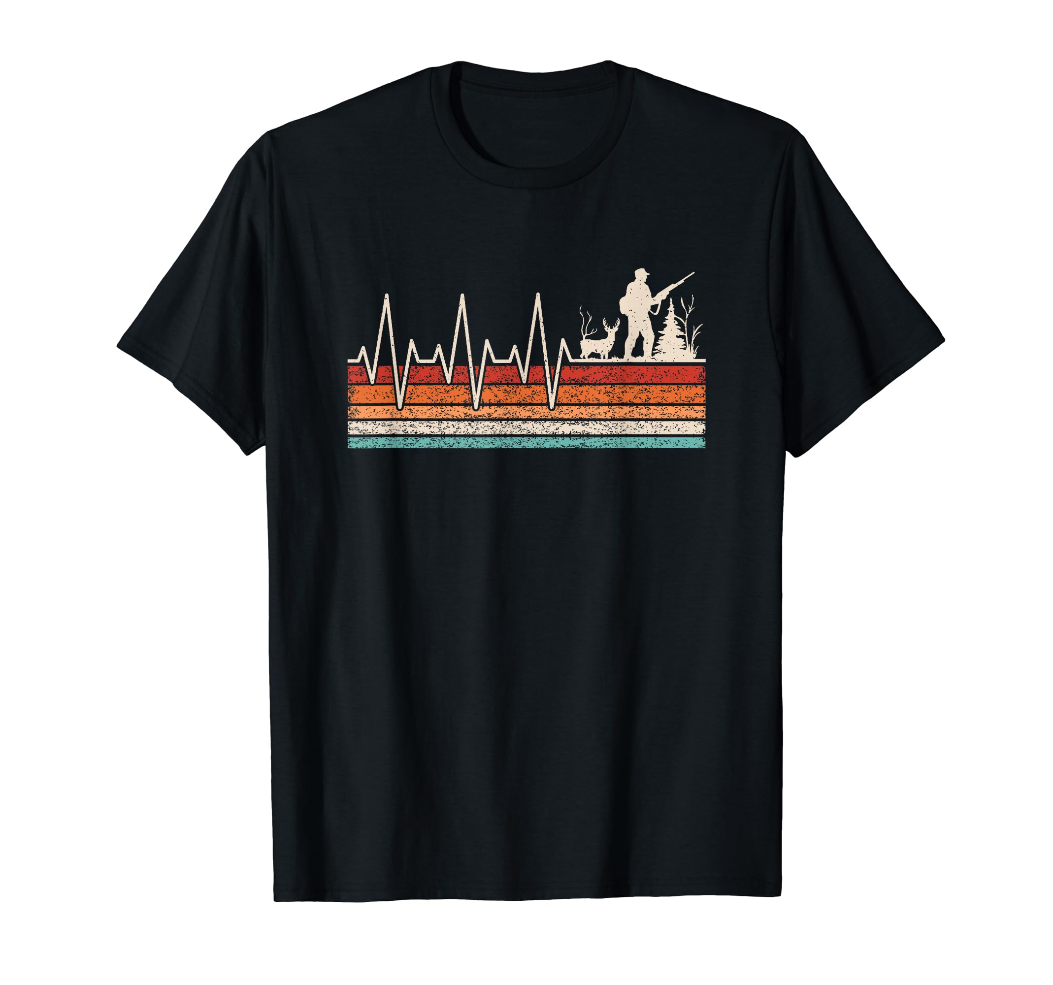 hunter heartbeat hunting heart rate hunter heart deer game T-Shirt