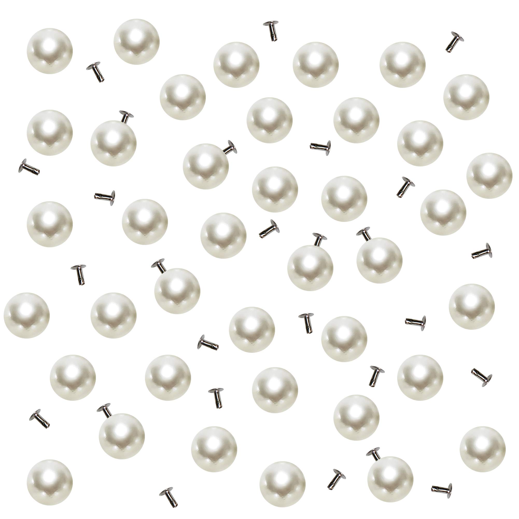 1670 Pezzi Di Perle Bianche E Rivetti Per Macchina Imposta Perle - 5 Misure (4-10mm) - Accessori Fai Da Te Per Vestiti E Decorazioni
