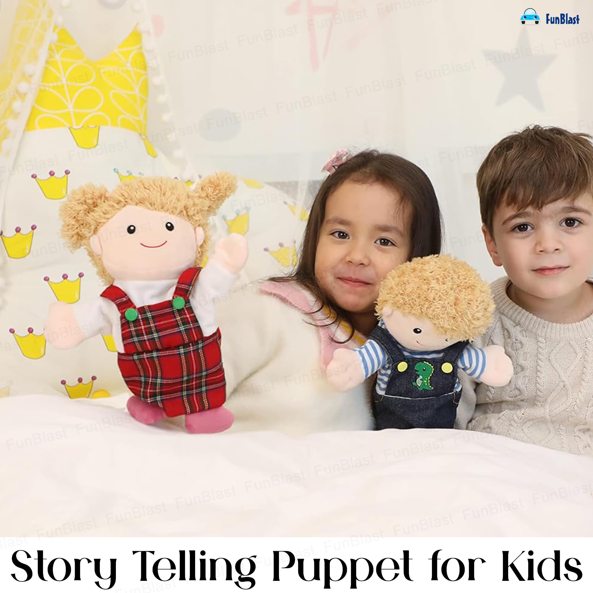 FunBlast Hand Puppet for Kids - Family Members Soft Hand Puppets for Kids Story Telling Toy for Kid, Hand Puppet Toy, Plush Hand Puppets Toys (Multicolor) (Daughter) 4