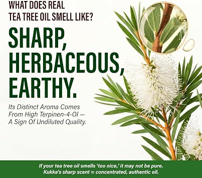 100% Pure Tea Tree Essential Oil 4 Fl Oz for Skin, Hair, Scalp and Nails