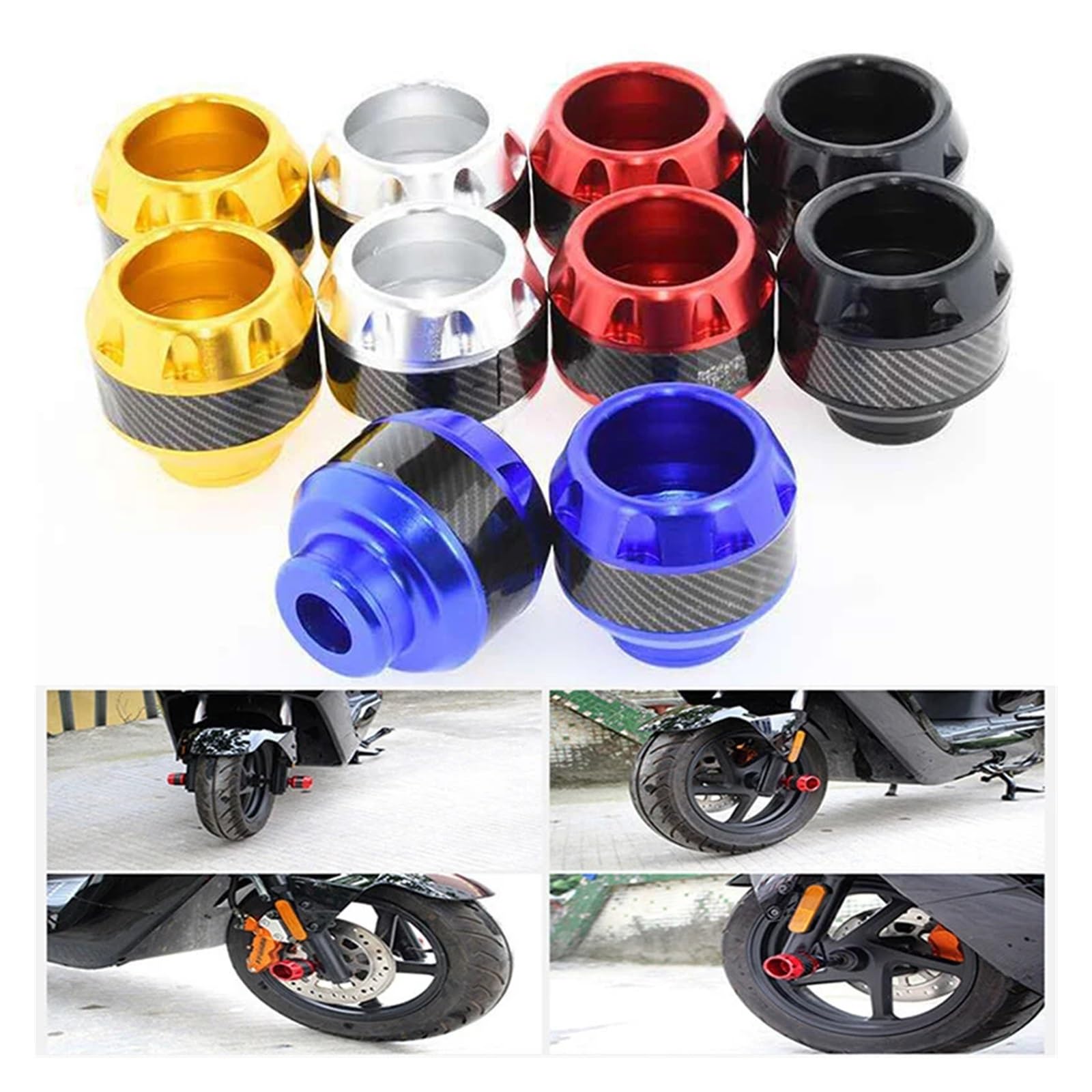 Universal Motorcycle Falling Protection Motorbike Scooter Tire Crash Protector Wheel Tyre Slider Moto Accessories Exterior 2Pcs