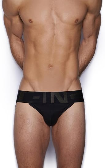 C-IN2 Core Jockstrap - Black Mens Underwear Center-Seam Contour Pouch Support - 100% Cotton