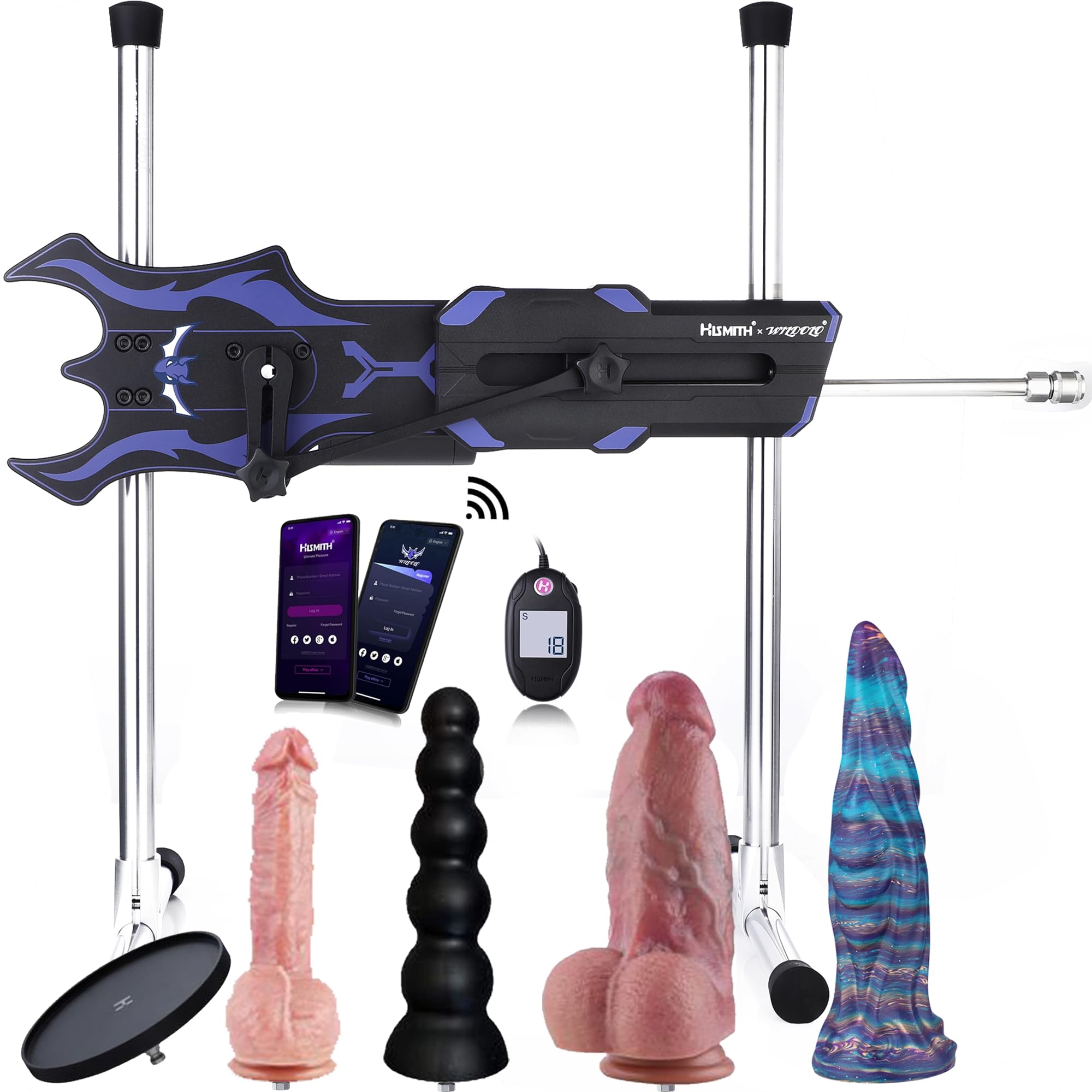 Hismith Wildolo Sex Machine Premium App Control 100W Power Love Machine KlicLok System for Gift Adjustable Thrusting Dildo