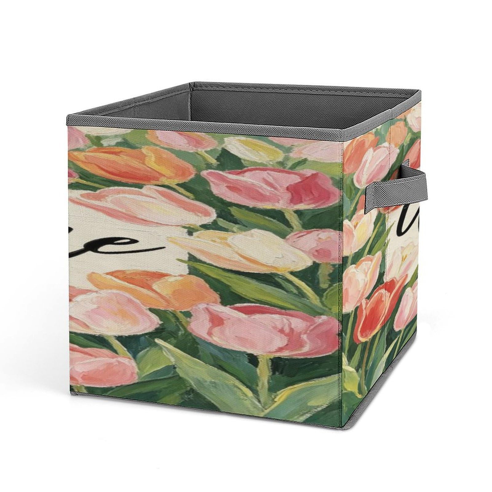 Fekiloot Style Tulip Flowers Storage Bins Storage Baskets