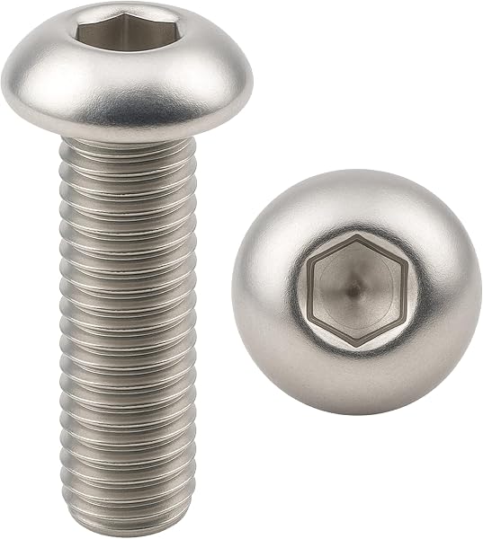 Vis INOX M3x4 mm tête bombée BTR Ø 3x4 mm | Vis cylindrique M3 x 4 mm BHC à 6 pans creux (clé allen) | Acier Inoxydable A2-70 (V2A/304) | DIN ISO 7380-1 : LOT DE 10 Pcs - 1