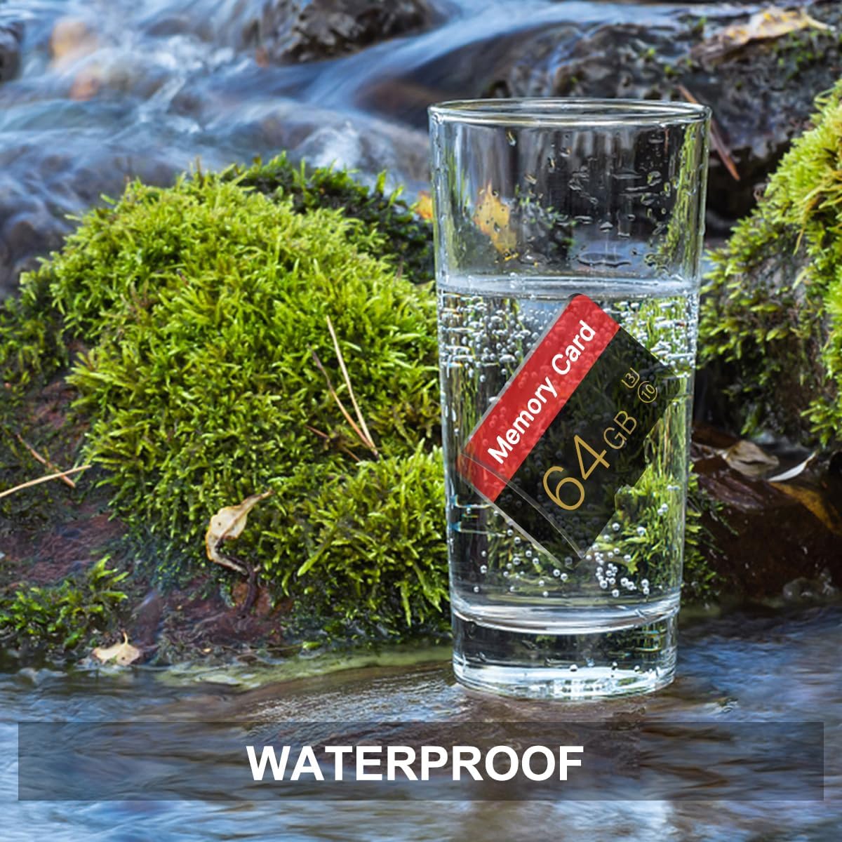 2 Pack Micro Memory Card 64 GB with Adapter, C10/U3/UHS-I/A1, TransFlash Card, TF Card for Camera, Smartphone, Tablet, Drone (Red 64GB *2)