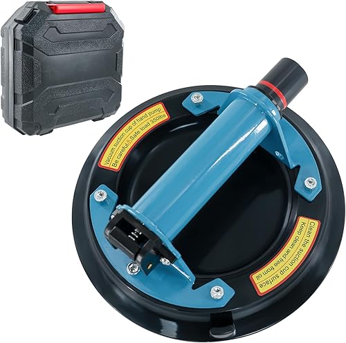 Miniatura 7 de Paquete de 2 ventosas de 8 pulgadas para vidrio, ventosas de vidrio de servicio pesado para levantar vidrio grande, carga máxima de 880 libras