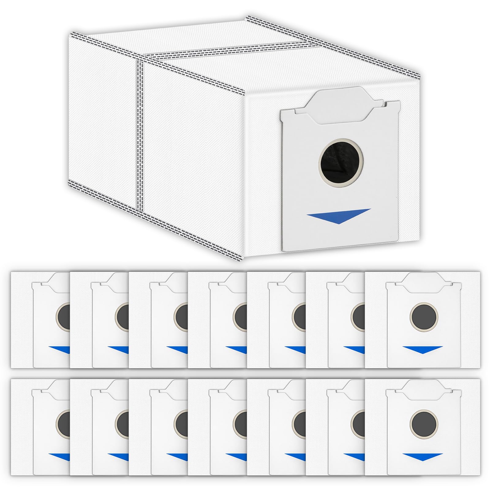 Photo 1 of (15 Pack) N30 Omni Replacement Dust Bags Compatible With ECOVACS DEEBOT N30 Omni / N30 Pro Omni robot vacuum cleaner, Activated Carbon Filter layer, Disposable Bags, Vacuum Bag, Canister Bags