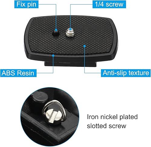 Miniatura 4 de PATIKIL Placa de liberación rápida para trípode, adaptador de trípode de cámara de 1.378 in, placa de montaje de repuesto para trípode modelo 5,