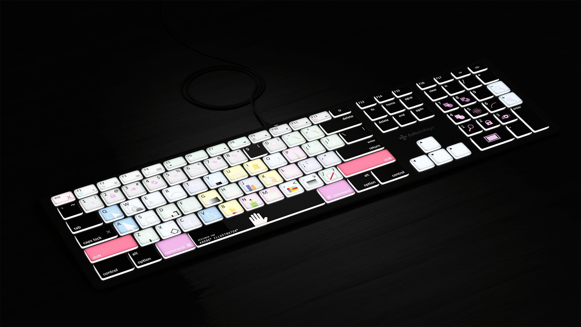 Amazon.co.jp: Editors Keys バックライトショートカットキーボード 