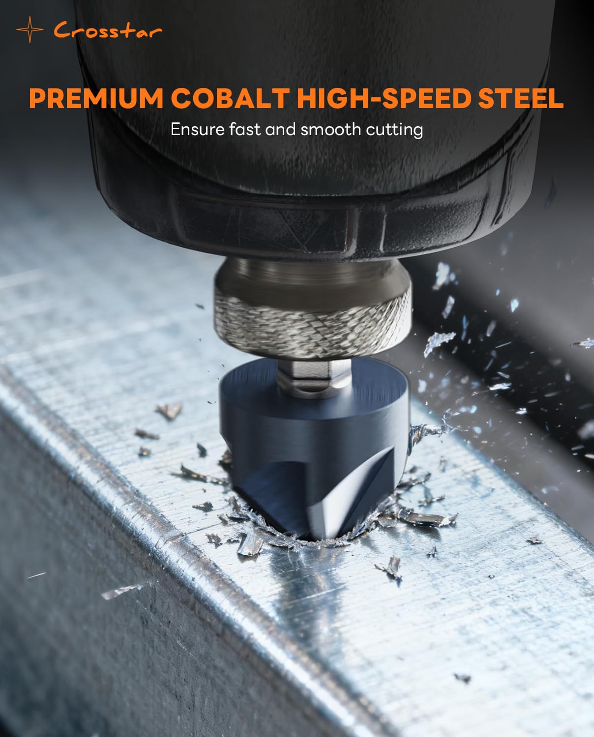 Crosstar Cobalt Countersink Drill Bit Set - 8 Piece -7 Crosstar Cobalt Countersink Drill Bit Set - 8 Piece -7